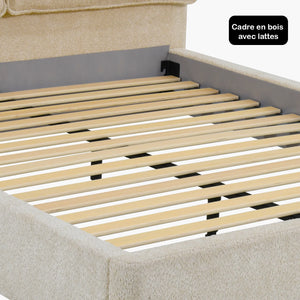 Sommier + tête de lit tapissier - Milan