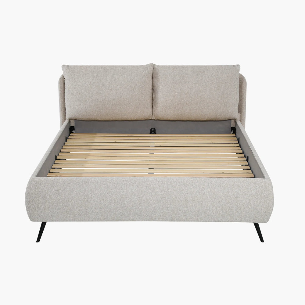 Sommier + tête de lit tapissier - Nara