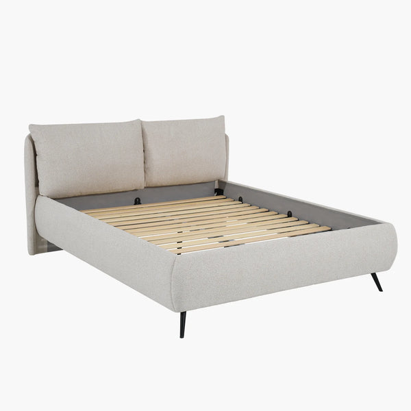 Sommier + tête de lit tapissier - Nara