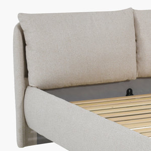 Sommier + tête de lit tapissier - Nara