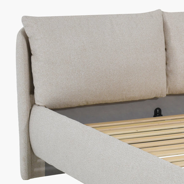 Sommier + tête de lit tapissier - Nara