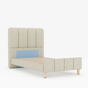 Sommier + tête de lit tapissier Ibiza - (1 place)