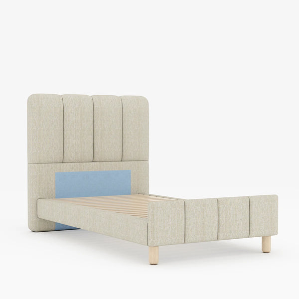 Sommier + tête de lit tapissier Ibiza - (1 place)