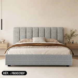 Sommier avec rangement + tête de lit tapissier - Ibiza