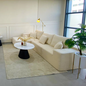 Pack ameublement - Canapé + (Sommier tapissier + Matelas 160x200x28 cm)