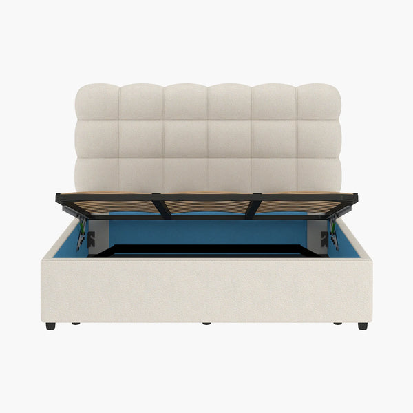 Sommier avec rangement + Tête de lit tapissier - Brême