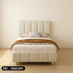 Sommier + tête de lit tapissier Ibiza - (1 place)