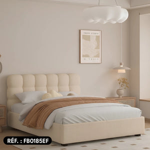 Sommier avec rangement + Tête de lit tapissier - Brême