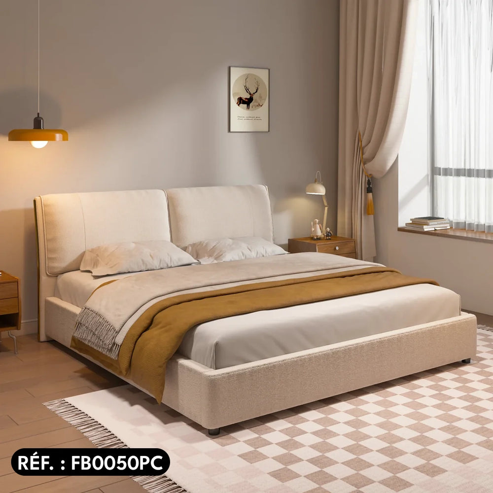 Sommier + tête de lit tapissier - Milan