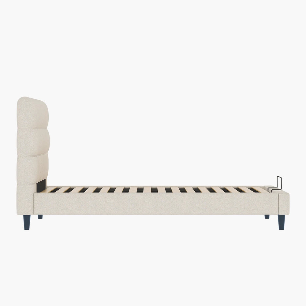 Sommier + Tête de lit tapissier Brême - (1 place)