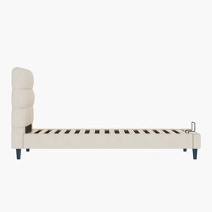 Sommier + Tête de lit tapissier Brême - (1 place)