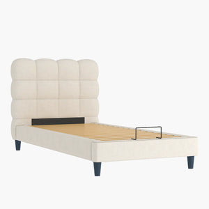 Sommier + Tête de lit tapissier Brême - (1 place)